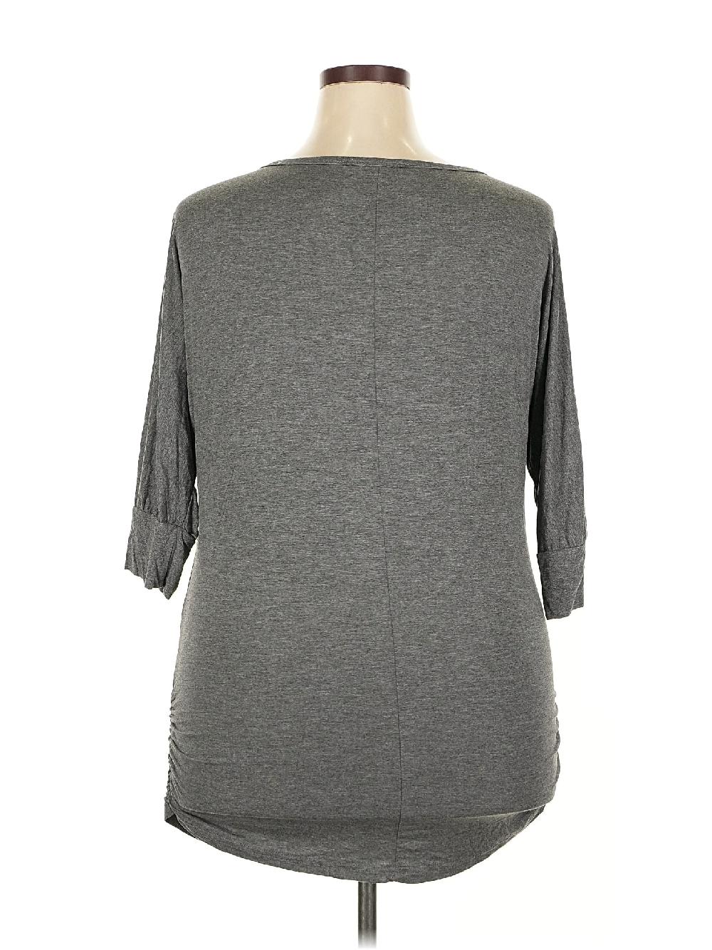 Match Gray 3/4 Sleeve T-Shirt Size XXL - 30% Off