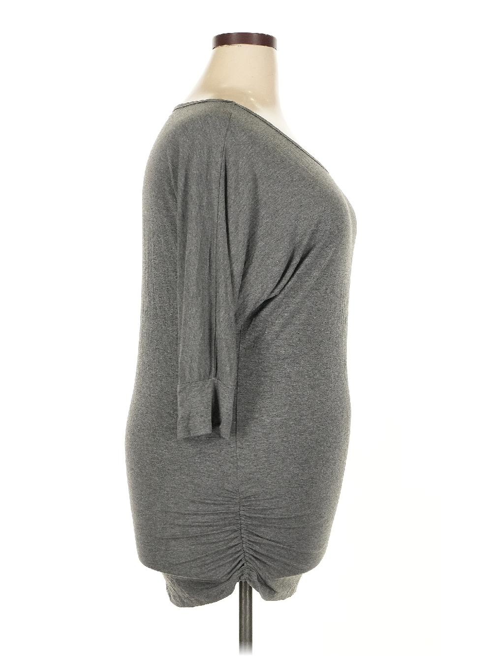 Match Gray 3/4 Sleeve T-Shirt Size XXL - 30% Off