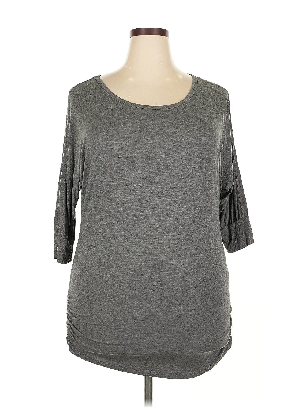 Match Gray 3/4 Sleeve T-Shirt Size XXL - 30% off