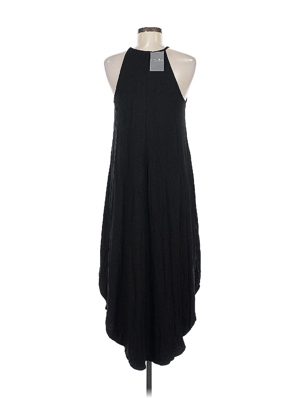 Olivia Rae Solid Black Casual Dress Size S - 56% Off