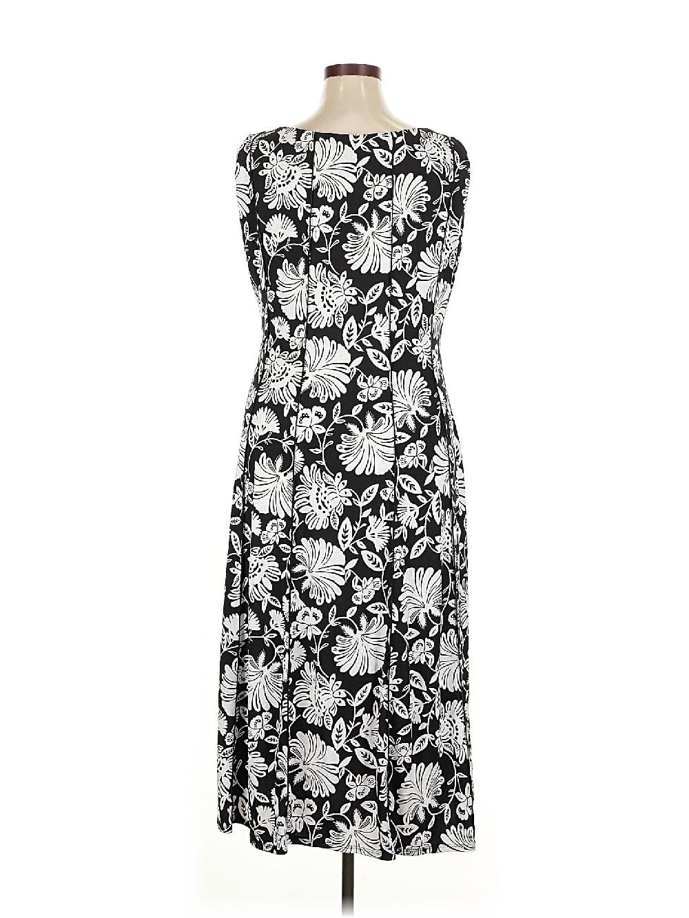 Perceptions Floral Black Casual Dress Size XL - 47% Off