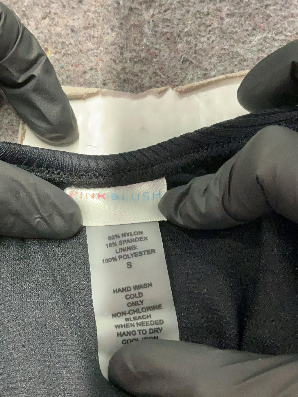 Pink Blush Solid Black One Piece Swimsuit Size Sm Maternity - 47% Off