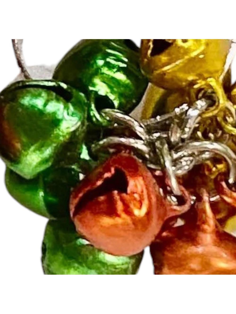 Sophia Collection Green Women's Festive Jingle Bell Adjustable Ring One Size - 43% Off