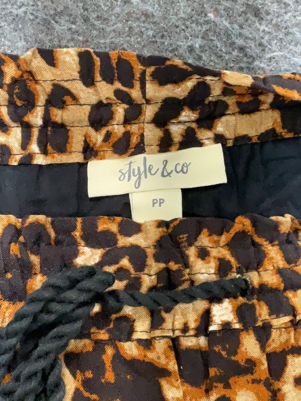 Style&Co 100% Rayon Animal Print Brown Casual Skirt Size P (petite) - 55% Off