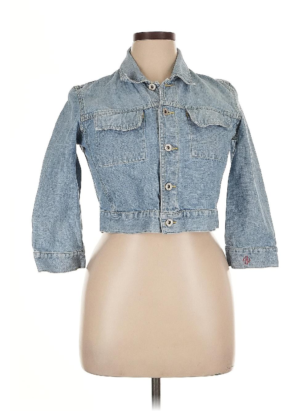 Tommy Jeans 100% Cotton Blue Denim Jacket Size XL - 34% off