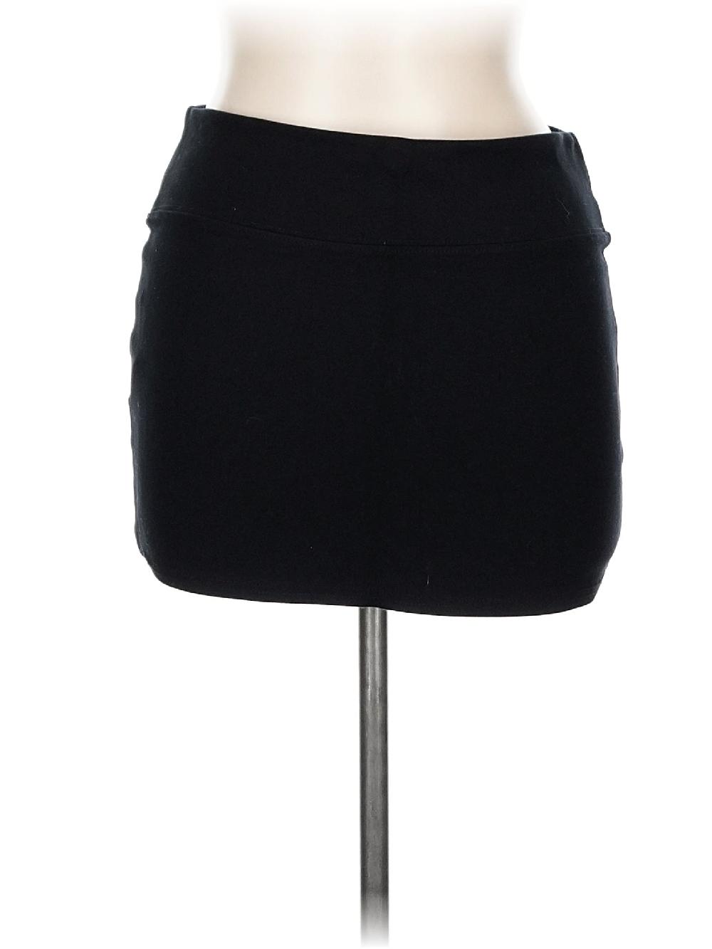 Urban Outfitters Solid Black Casual Skirt Size L - 56% Off