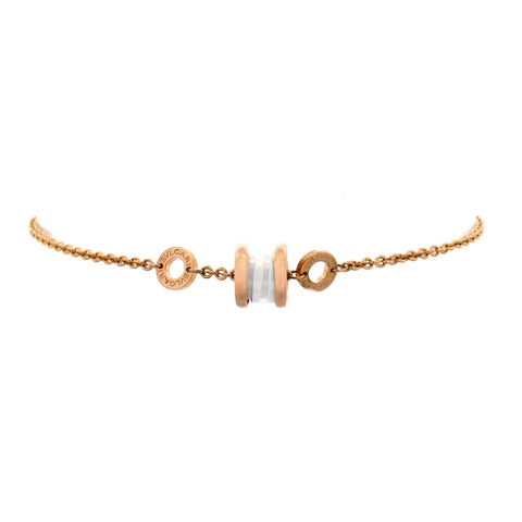 Bvlgari B.Zero1 Soft Bracelet 18K Rose Gold with Ceramic - Great | Item # 376460/26 / Rose Gold
