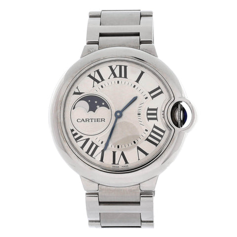 Cartier Ballon Bleu de Cartier Moonphase Automatic Watch Stainless Steel 37 - Great | Item # 361932/1 / Neutral