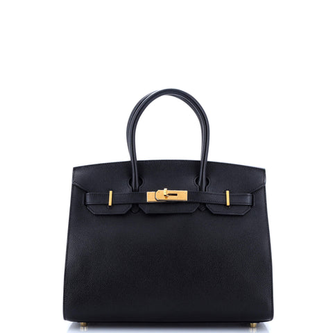 Hermes Birkin Sellier Bag Noir Epsom with Gold Hardware 30 - Very Good | Item # 300050/1 / black