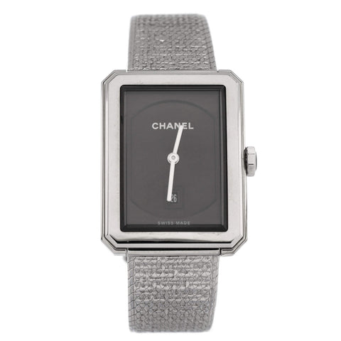 Chanel Boy·Friend Tweed Quartz Watch Stainless Steel 26 - Great | Item # 299558/3 / Black