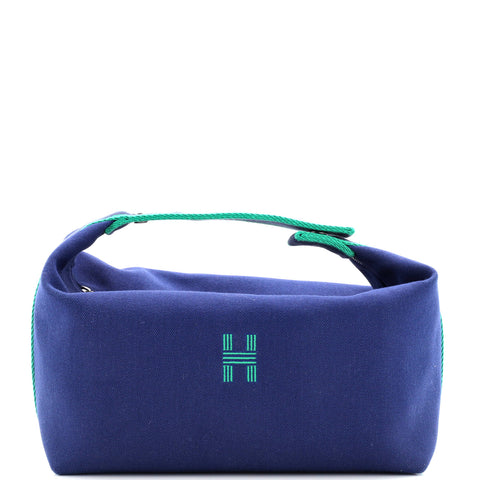 Hermes Bride-A-Brac Travel Case Toile GM - Great | Item # 335696/1 / blue