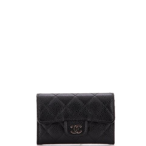 Chanel Classic Flap Card Holder Quilted Caviar - Great | Item # 333597/2 / black