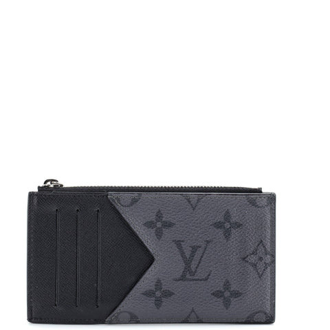 Louis Vuitton Coin Card Holder Reverse Monogram Eclipse Canvas - Great | Item # 373367/1 / black