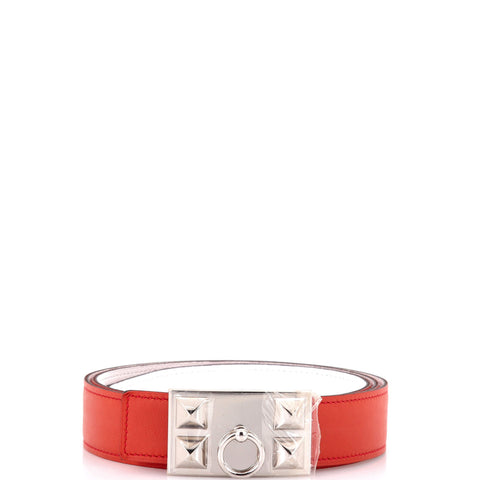 Hermes Collier de Chien Buckle Reversible Belt Leather Medium - Great | Item # 366548/4 / white