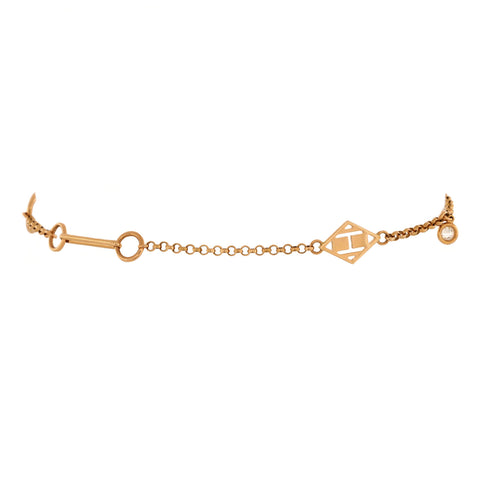 Hermes Gambade Bracelet 18K Rose Gold with 2 Diamonds - Very Good | Item # 309982/116 / Rose Gold