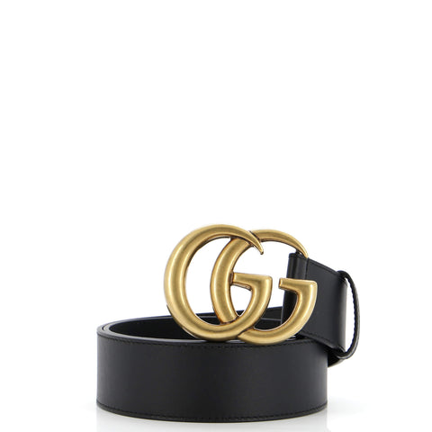 Gucci GG Marmont Belt Leather Wide 90 - Very Good | Item # 313458/2 / black