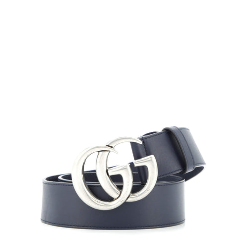 Gucci GG Marmont Belt Leather Wide - Very Good | Item # 350233/1 / blue