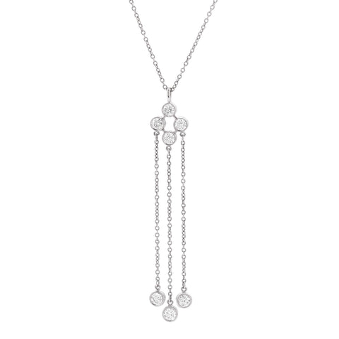 Tiffany u0026 Co. Jazz Triple Drop Pendant Necklace Platinum and Diamonds - Very Good | Item # 358724/8 / silver