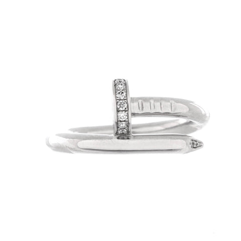 Cartier Juste un Clou Ring 18K White Gold with Diamonds - Great | Item # 359238/1 / White Gold