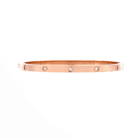 Cartier Love 10 Diamond Bracelet 18K Rose Gold with Diamonds Small - Great | Item # 372248/36 / Rose Gold