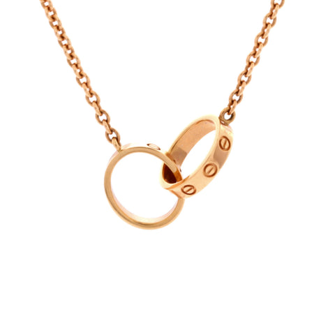 Cartier Love Interlocking Necklace 18K Rose Gold - Great | Item # 365206/1 / Rose Gold