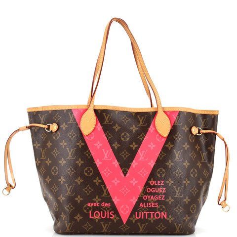 Louis Vuitton Neverfull NM Tote Limited Edition Cities V Monogram Canvas MM - Good | Item # 292043/186 / brown