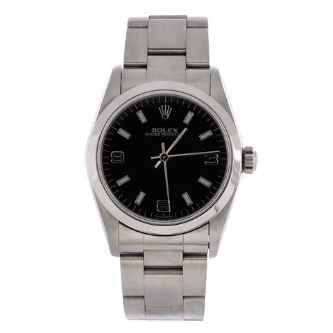 Rolex Oyster Perpetual Automatic Watch Stainless Steel 31 - Very Good | Item # 363084/224 / Black Rolex Oyster Perpetual Automatic Watch Stainless Steel 31 - Very Good | Item # 363084/224 / Black