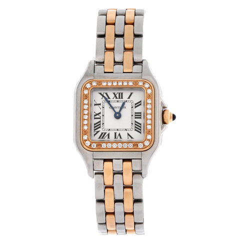 Cartier Panthere de Cartier Quartz Watch Stainless Steel and Rose Gold with Diamond Bezel 22 - Great | Item # 368769/1 / White Cartier Panthere de Cartier Quartz Watch Stainless Steel and Rose Gold with Diamond Bezel 22 - Great | Item # 368769/1 / White