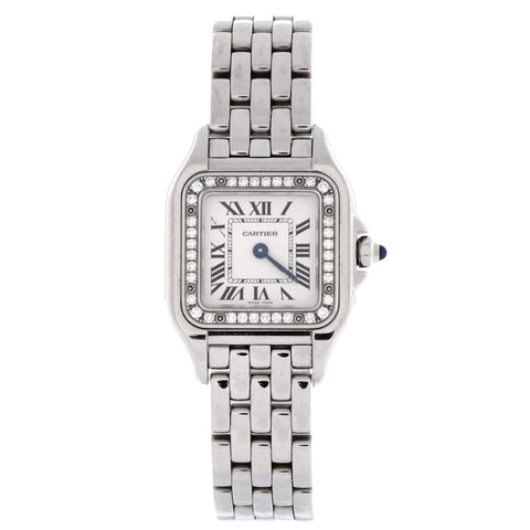 Cartier Panthere de Cartier Quartz Watch White Gold with Diamond Bezel 22 - Great | Item # 359570/19 / Neutral