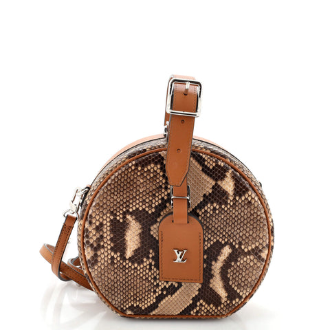 Louis Vuitton Petite Boite Chapeau Bag Leather and Python - Great | Item # 297327/2 / brown