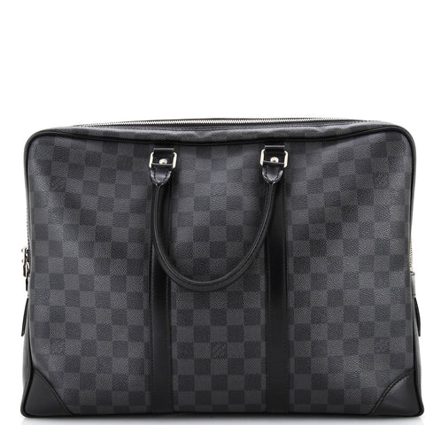 Louis Vuitton Porte-Documents Voyage Briefcase Damier Graphite - Good | Item # 296748/6 / black