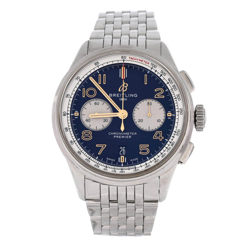 Breitling Premier B01 Chronograph Automatic Watch Stainless Steel 42 - Great | Item # 332889/16 / Black