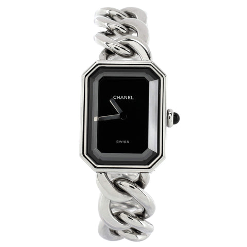 Chanel Premiere Chain Quartz Watch Stainless Steel 20 - Good | Item # 333627/7 / Black