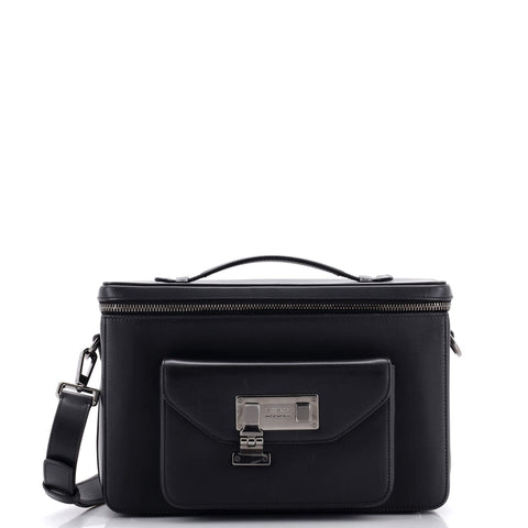 Christian Dior Pushlock Top Handle Camera Bag Leather - Very Good | Item # 292133/33 / black