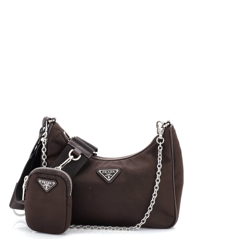 Prada Re-Edition 2005 Shoulder Bag Tessuto Small - Very Good | Item # 380715/1 / brown
