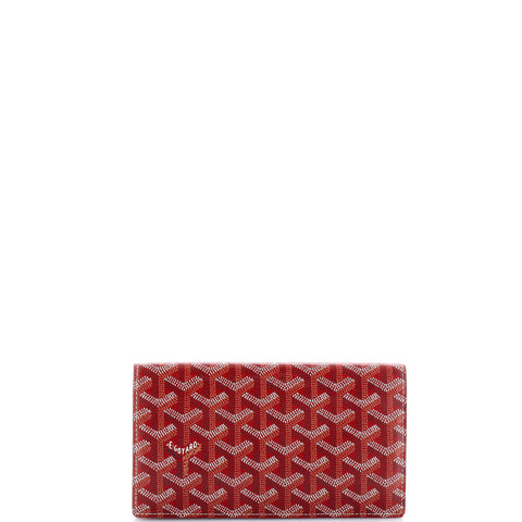 Goyard Richelieu Wallet Coated Canvas Long - Great | Item # 331077/1 / red