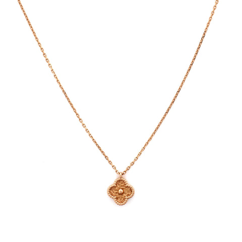 Van Cleef u0026 Arpels Sweet Alhambra Pendant Necklace 18K Rose Gold - Very Good | Item # 326015/1 / Rose Gold