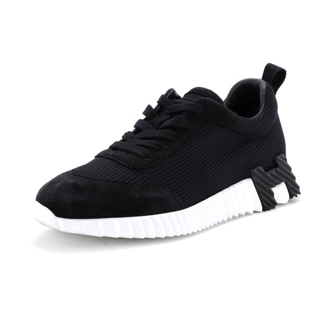 Hermes Women's Bouncing Sneakers Fabric and Suede - Very Good | Item # 371010/9 / black
