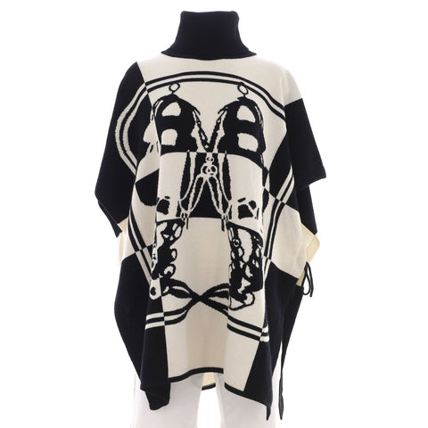 Hermes Women's Brides de Gala Poncho Sweater Cashmere - Very Good | Item # 355062/1 / black