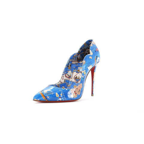 Christian Louboutin Women's Hot Chick Pumps Printed Patent 100 - Excellent | Item # 308753/1 / blue Christian Louboutin Women's Hot Chick Pumps Printed Patent 100 - Excellent | Item # 308753/1 / blue