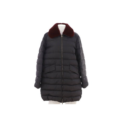 Moncler Women's Indis Puffer Coat Polyamide with Down and Fur - Good | Item # 377496/1 / gray