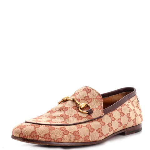Gucci Women's Jordaan Loafers GG Canvas - Very Good | Item # 297778/1 / brown