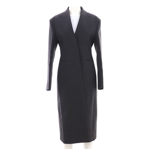 Salvatore Ferragamo Women's Single Breasted Long Coat Wool - Excellent | Item # 368549/1 / gray