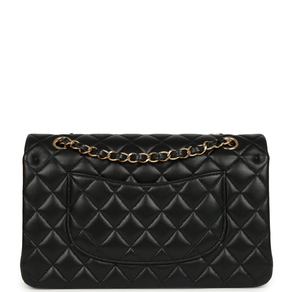 Chanel Medium Classic Double Flap Black Lambskin Gold Hardware