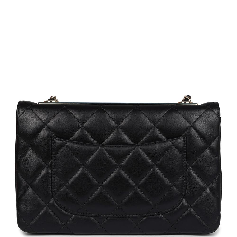 Chanel Medium Trendy CC Flap Bag Black Lambskin Light Gold Hardware
