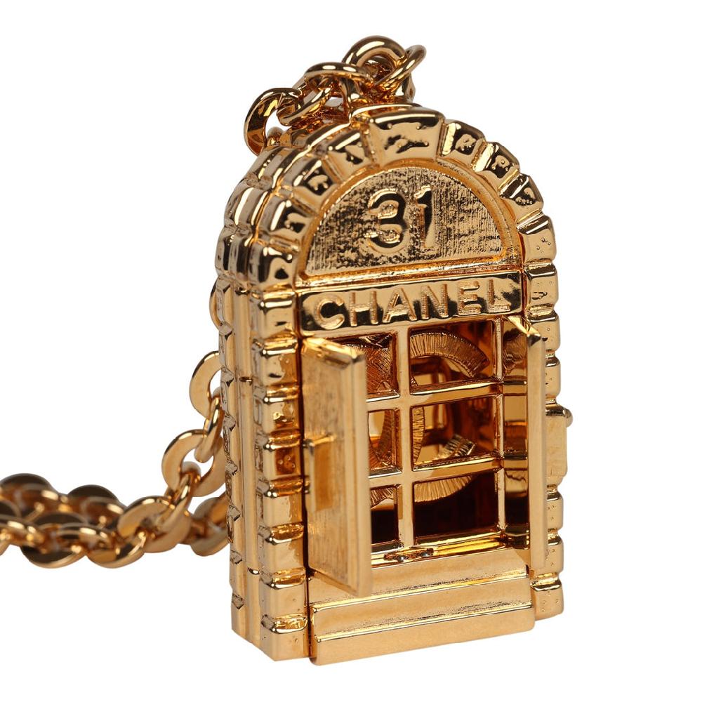 Chanel Rue Cambon 31 Door Pendant Necklace Gold Tone Metal Hardware