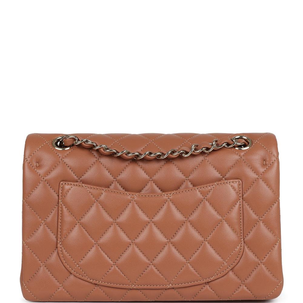 Chanel Small Classic Double Flap Bag Caramel Lambskin Light Gold Hardware