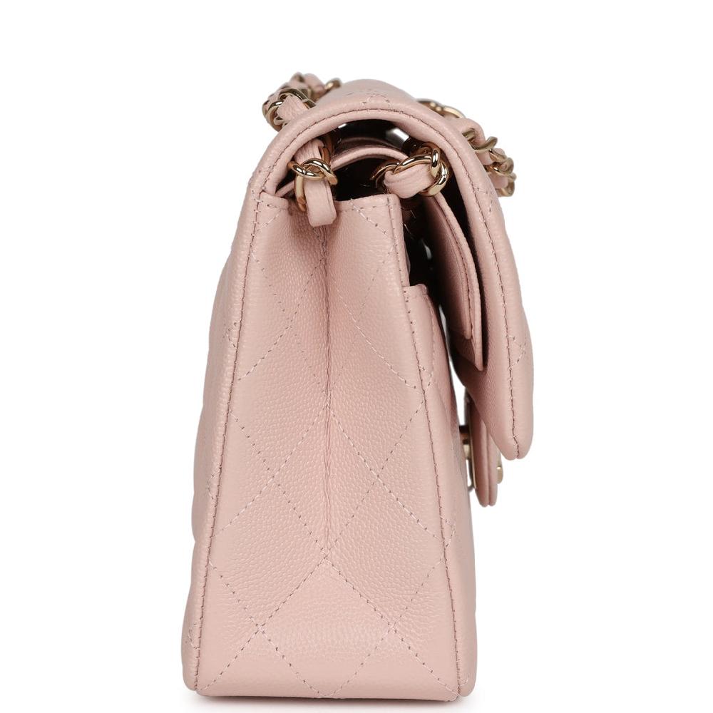Chanel Small Classic Double Flap Bag Light Pink Caviar Gold Hardware