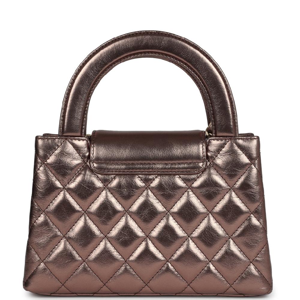 Chanel Small Kelly Shopper Metallic Bronze Calfskin Brushed Gold Hardware