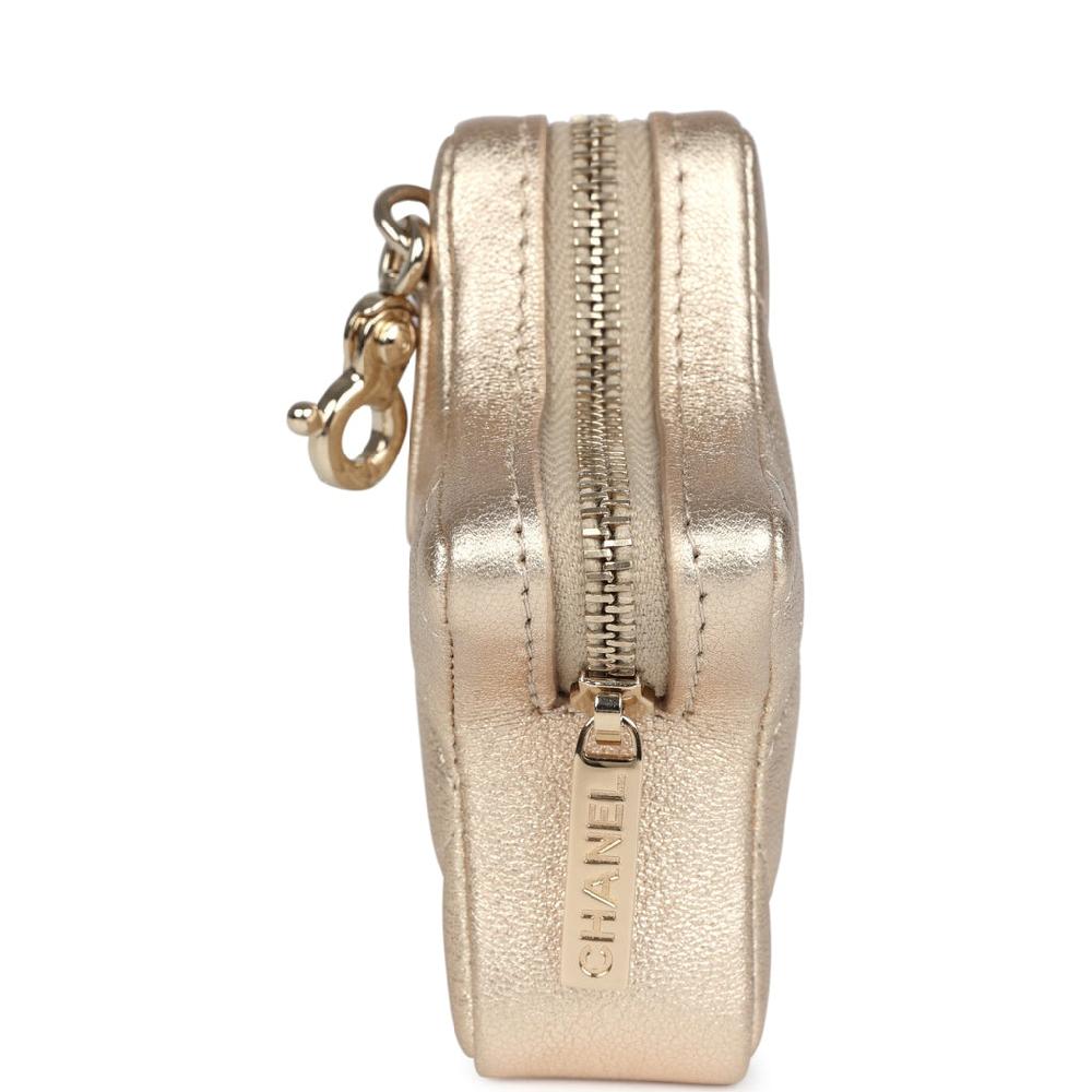 Chanel Walk Of Fame Star Clip-On Coin Purse Metallic Gold Goatskin Light Gold Hardware